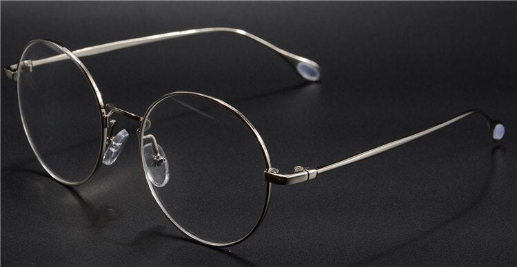 round metal eyeglass frames women glasses men round gold glasses frames vintage prescription lense Plain Glass 2757