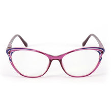 Load image into Gallery viewer, seemfly Anti-blue Ray Purple Reading Glasses Women Retro Cat Eye Glasses Frame Presbyopia Clear Lens Diopter +100 +150 +200 +250