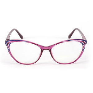 seemfly Anti-blue Ray Purple Reading Glasses Women Retro Cat Eye Glasses Frame Presbyopia Clear Lens Diopter +100 +150 +200 +250