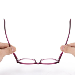 seemfly Anti-blue Ray Purple Reading Glasses Women Retro Cat Eye Glasses Frame Presbyopia Clear Lens Diopter +100 +150 +200 +250