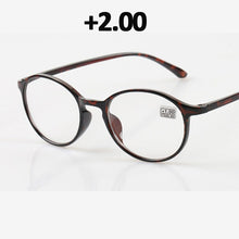 Load image into Gallery viewer, seemfly Diopter +1.0 1.5 2.0 2.5 3.0 3.5 Men Reading Glasses TR90 Vintage Round Frame Reading Eyeglasses Women Presbyopia Goggle