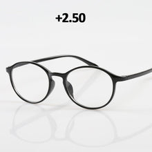 Load image into Gallery viewer, seemfly Diopter +1.0 1.5 2.0 2.5 3.0 3.5 Men Reading Glasses TR90 Vintage Round Frame Reading Eyeglasses Women Presbyopia Goggle