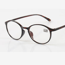 Load image into Gallery viewer, seemfly Diopter +1.0 1.5 2.0 2.5 3.0 3.5 Men Reading Glasses TR90 Vintage Round Frame Reading Eyeglasses Women Presbyopia Goggle