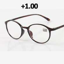 Load image into Gallery viewer, seemfly Diopter +1.0 1.5 2.0 2.5 3.0 3.5 Men Reading Glasses TR90 Vintage Round Frame Reading Eyeglasses Women Presbyopia Goggle