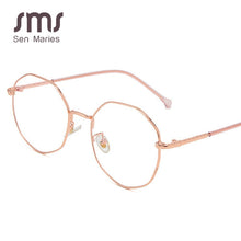 Carica l&#39;immagine nel visualizzatore di Gallery, sen maries Optical Transparent Glasses Women Myopia Eyeglasses Frames Metal Spectacles  Gold Clear Lenses Women&#39;s Glasses