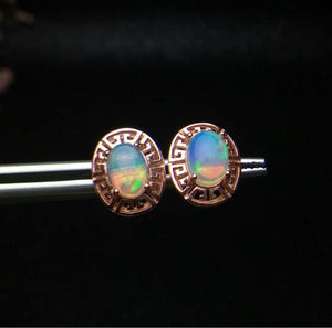 925 sterling silver Natural opal stud Earrings fine Jewelry 5*7mm women trendy party wholesale new ce050701ago