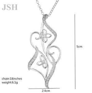 collana color argento gioielli donna moda matrimonio Croce cristallo CZ Collana pendente in pietra zircone regalo di Natale n296 