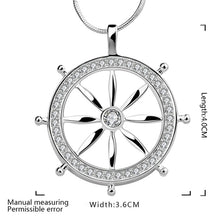 Carica l&#39;immagine nel visualizzatore di Gallery, collana color argento gioielli donna moda matrimonio Croce cristallo CZ Collana pendente in pietra zircone regalo di Natale n296 