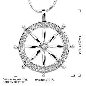 collana color argento gioielli donna moda matrimonio Croce cristallo CZ Collana pendente in pietra zircone regalo di Natale n296 