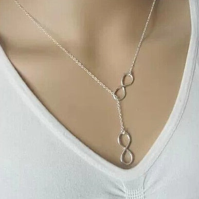 silver plated Simple hollow owl lucky Infinity 8 Geometric triangle cross necklace wholesale pendant Necklace for Women
