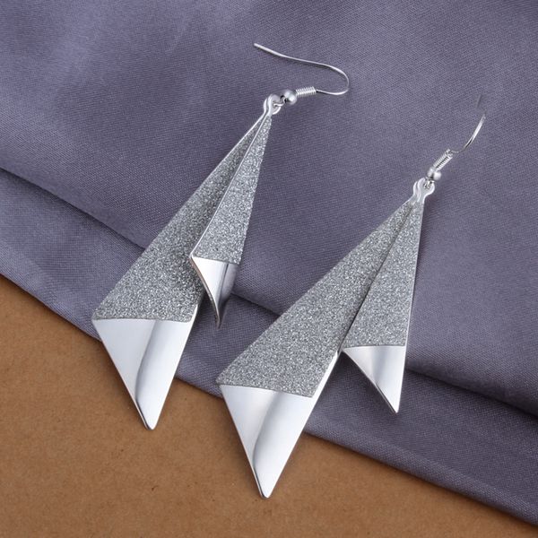 silver plated earrings fashion jewelry earrings beautiful earrings high quality dual machete shine earrings mz xf
