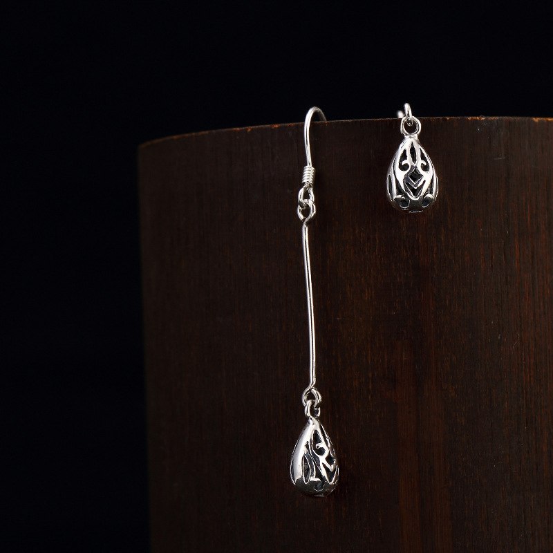 silver restoring ancient ways is hollow-out decorative ear earrings wholesale line joker temperament woman model