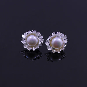 silver silver wholesale 925 sterling silver jewelry, unique pearl earrings bud