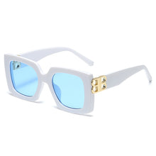 Carica l&#39;immagine nel visualizzatore di Gallery, square BB logo sunglasses women men 2023  brand designer black blue leopard red sahdes for women retro oculos de sol
