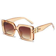 Carica l&#39;immagine nel visualizzatore di Gallery, square BB logo sunglasses women men 2023  brand designer black blue leopard red sahdes for women retro oculos de sol