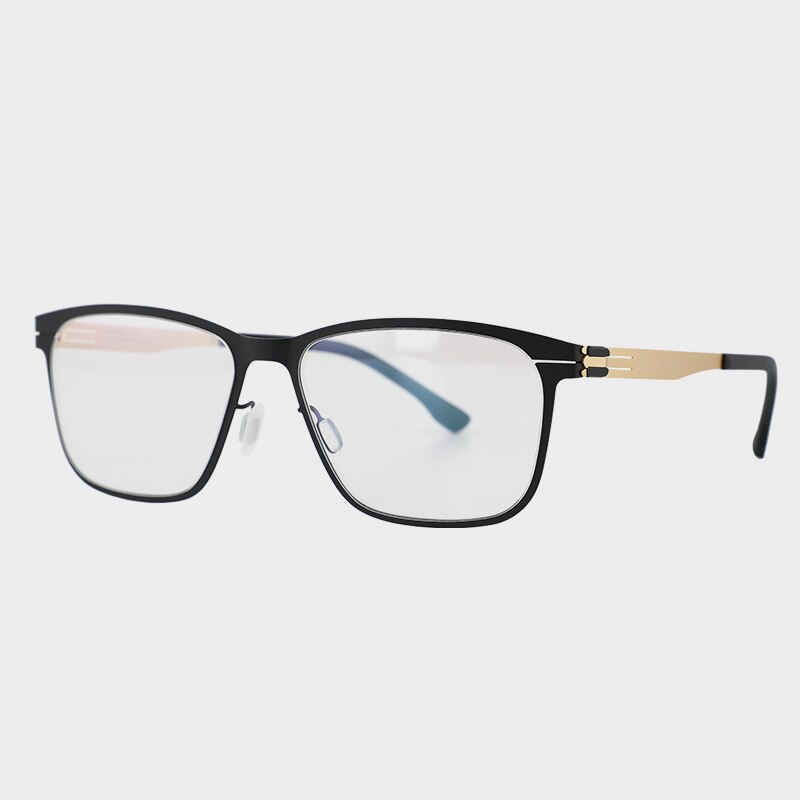 square Berlin Screwless Eyeglasses Handmade Stainless Steel Glasses Frames Eye Glasses Frames For Men  Designer