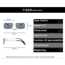 Load image into Gallery viewer, square Rimless sunglasses women 2023 sexy  brand metal sunshade sun glasses trend retro gradient glasses uv400