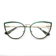 Carica l&#39;immagine nel visualizzatore di Gallery, square oval cat eye metal optical prescription eyeglasses frames customizable fashion clear  fake glasses women without diopters