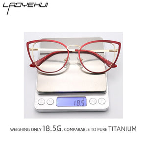 square oval cat eye metal optical prescription eyeglasses frames customizable clear  fake glasses women without diopters