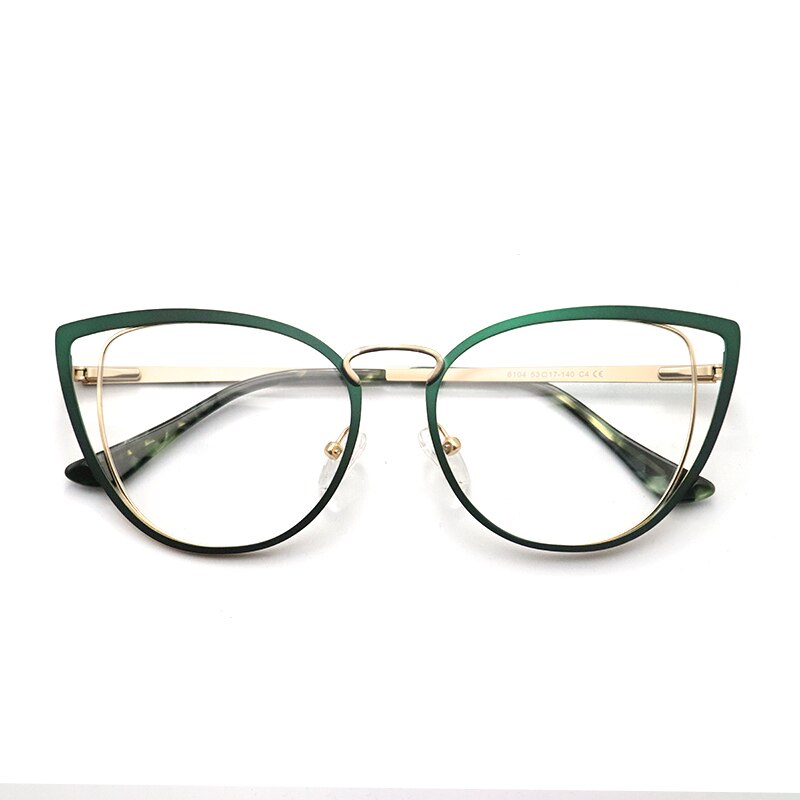 square oval cat eye metal optical prescription eyeglasses frames customizable clear  fake glasses women without diopters