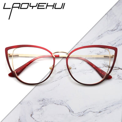square oval cat eye metal optical prescription eyeglasses frames customizable clear  fake glasses women without diopters