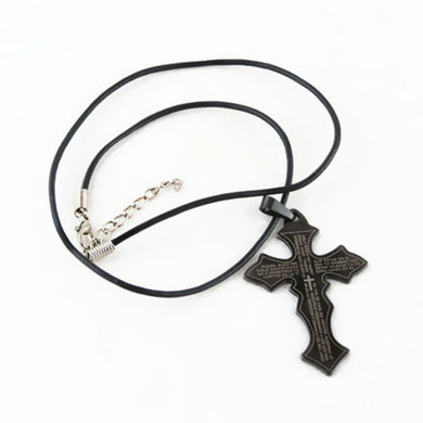 stainless steel cross pendant necklace men