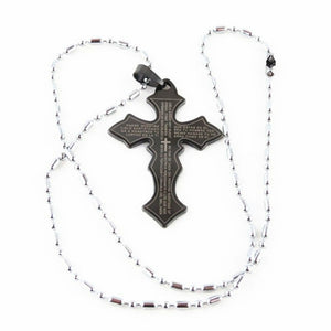 stainless steel cross pendant necklace men