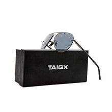 Load image into Gallery viewer, stylish nylon polarized silver sunglasses women men high level dark green lens sunglasses box accessories elegant glasses 8126sy