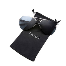 Load image into Gallery viewer, stylish nylon polarized silver sunglasses women men high level dark green lens sunglasses box accessories elegant glasses 8126sy