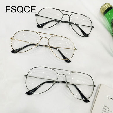sunglasses classic male female glasses UV400 metal silver brand design high-definition transparent glasses