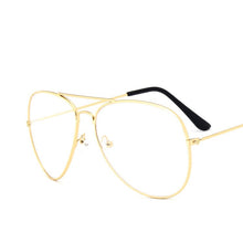Carica l&#39;immagine nel visualizzatore di Gallery, occhiali da sole classici maschili femminili occhiali UV400 metallo argento design del marchio occhiali trasparenti ad alta definizione