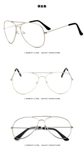 occhiali da sole classici maschili femminili occhiali UV400 metallo argento design del marchio occhiali trasparenti ad alta definizione