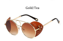 Load image into Gallery viewer, sunglasses women  Round Steampunk men's glasses vintage Gradient Black women's sunglasses 2023 shades for women
