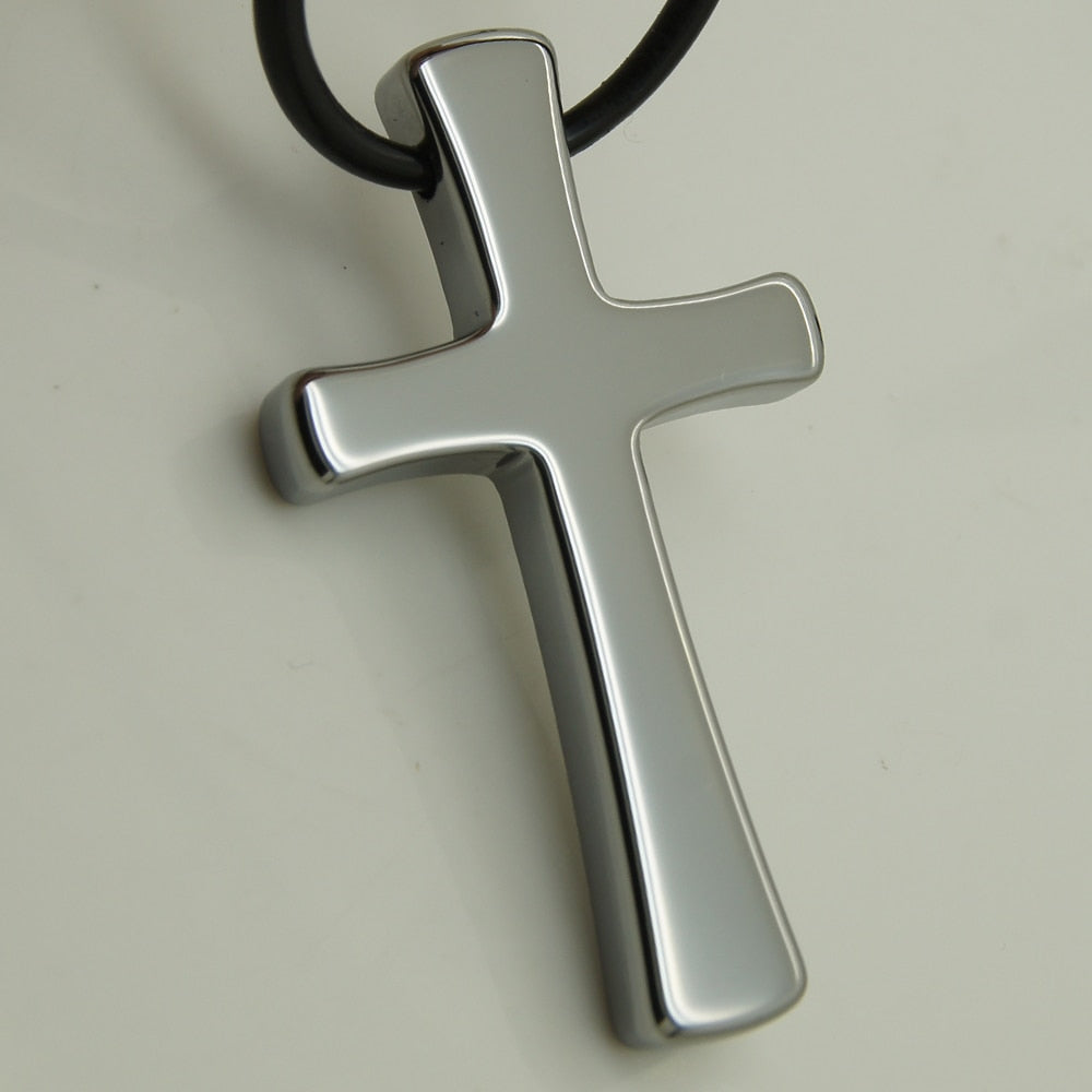 the simplest design cross men/women hi-tech scratch proof tungsten pendant necklace