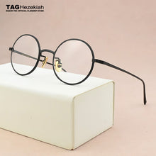 Load image into Gallery viewer, titanium brand eyeglasses Women&#39;s round glasses frame men optical glasses frame women Retro spectacle frames Men&#39;s nerd