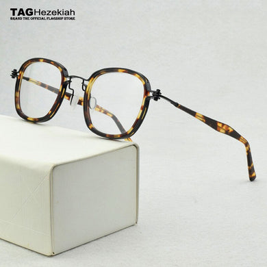 titanium glasses frame men 2023 Brand Vintage eyeglasses frames myopia computer Large size Optical eye glasses frames for men