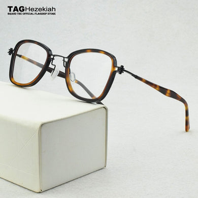 titanium glasses frame men Square Brand Vintage eyeglasses frames myopia computer Large size Optical eye glasses frames for men