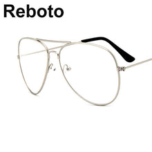 Load image into Gallery viewer, transparent women&#39;s glasses pilot glasses black frame  Spectacle Frame Clear Lens Fake Glasses feminino oculos eyeglasses