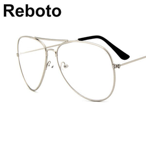 transparent women's glasses pilot glasses black frame  Spectacle Frame Clear Lens Fake Glasses feminino oculos eyeglasses