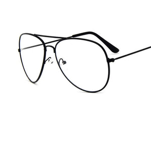 transparent women's glasses pilot glasses black frame  Spectacle Frame Clear Lens Fake Glasses feminino oculos eyeglasses