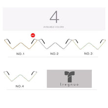Carica l&#39;immagine nel visualizzatore di Gallery, tregnuo 2022 Triangle Glasses Women Cat Eye Glasses Frame Handmade Rhinestones Personalized Metal Glasses Frame