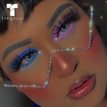 Load image into Gallery viewer, tregnuo 2023 Triangle Glasses Women Cat Eye Glasses Frame Handmade Rhinestones Personalized Metal Glasses Frame