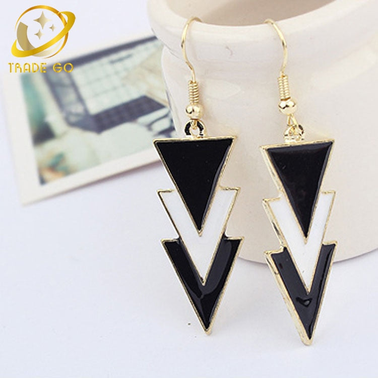 triangle tassel earrings fashion jewelry long drop earrings for women geometric statement earrings oorbellen lang bijuteria