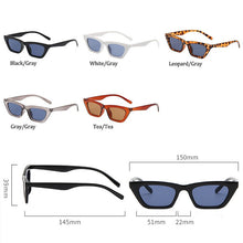 Load image into Gallery viewer, vintage Black Rectangle Shades Sun Glasses For Women Fashion 2022 New Fashion Small Square Sunglasses Woman Luxury Brand UV400