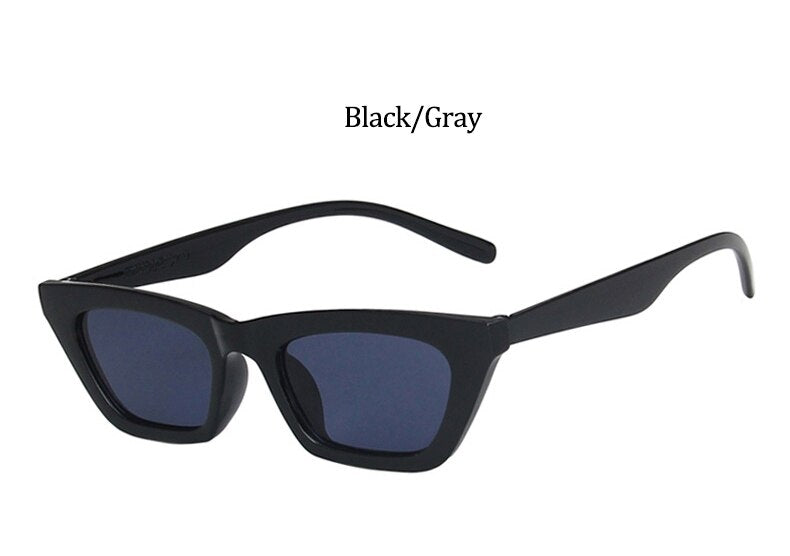vintage Black Rectangle Shades Sun Glasses For Women Fashion 2022 New Fashion Small Square Sunglasses Woman Luxury Brand UV400