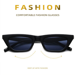 vintage Black Rectangle Shades Sun Glasses For Women Fashion 2022 New Fashion Small Square Sunglasses Woman Luxury Brand UV400