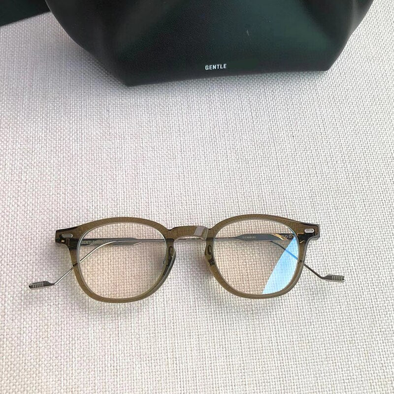 vintage Eyeglasses frame Gentle Monster Glasses Titanium Acetate Round Women Men EDDY Myopia Prescription Eyewear