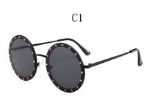Load image into Gallery viewer, vintage round sunglasses women  Rhinestone Metal sun glasses ladies 2023 Pink Red Retro clear shades Eyewear Men UV400