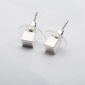 wholesale Earring simple solid geometry square sub Tremella nail stud earrings