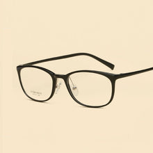 Load image into Gallery viewer, width-137 7g ultra light square steel frames eyeglasses women men myopic retro optical female prescription spectacles frames